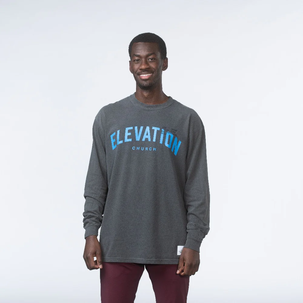 Elevation Vintage Black Long Sleeve T-Shirt - Image 3