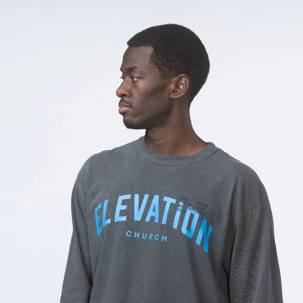 Elevation Vintage Black Long Sleeve T-Shirt - Image 5