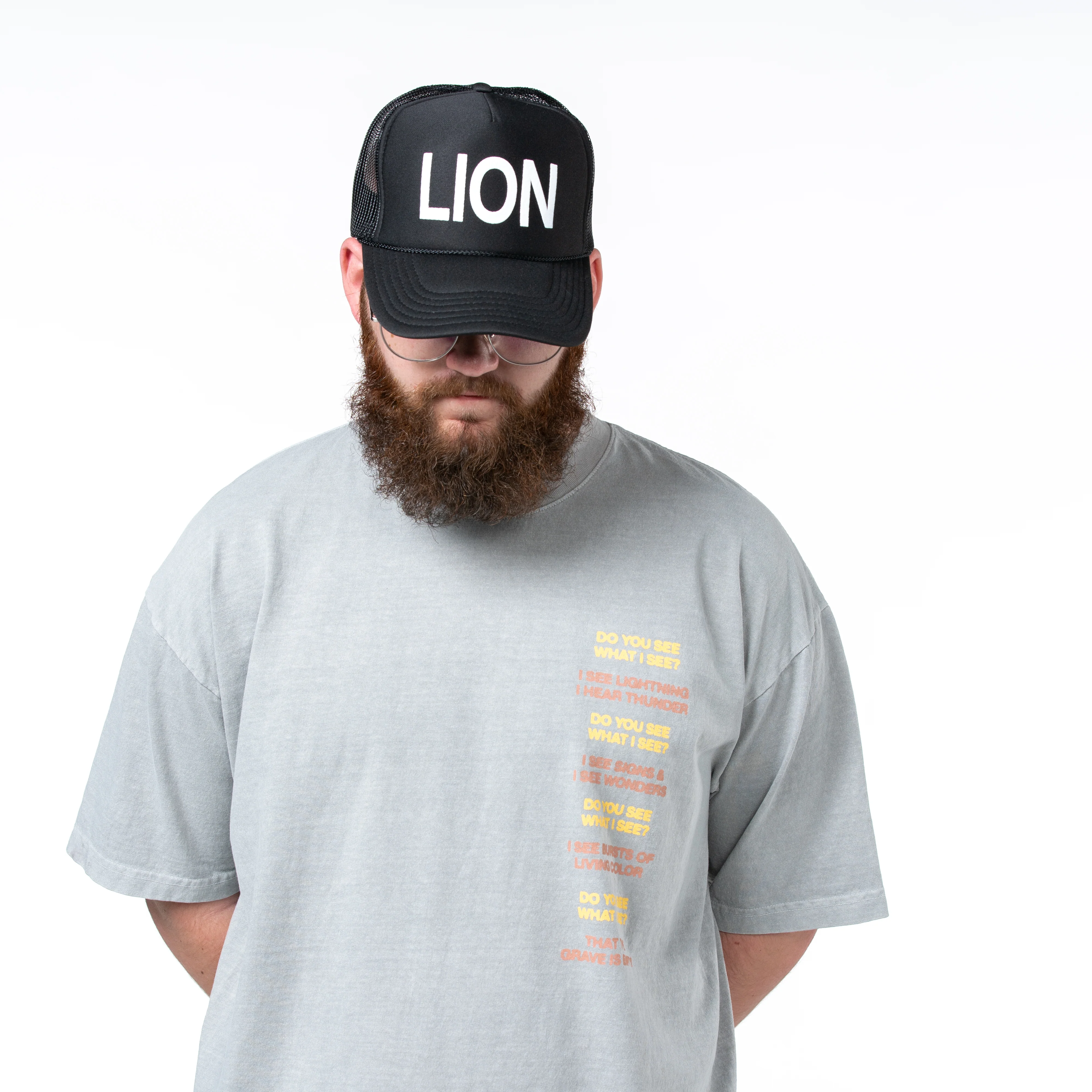 Lion Trucker Hat - Black - Image 2