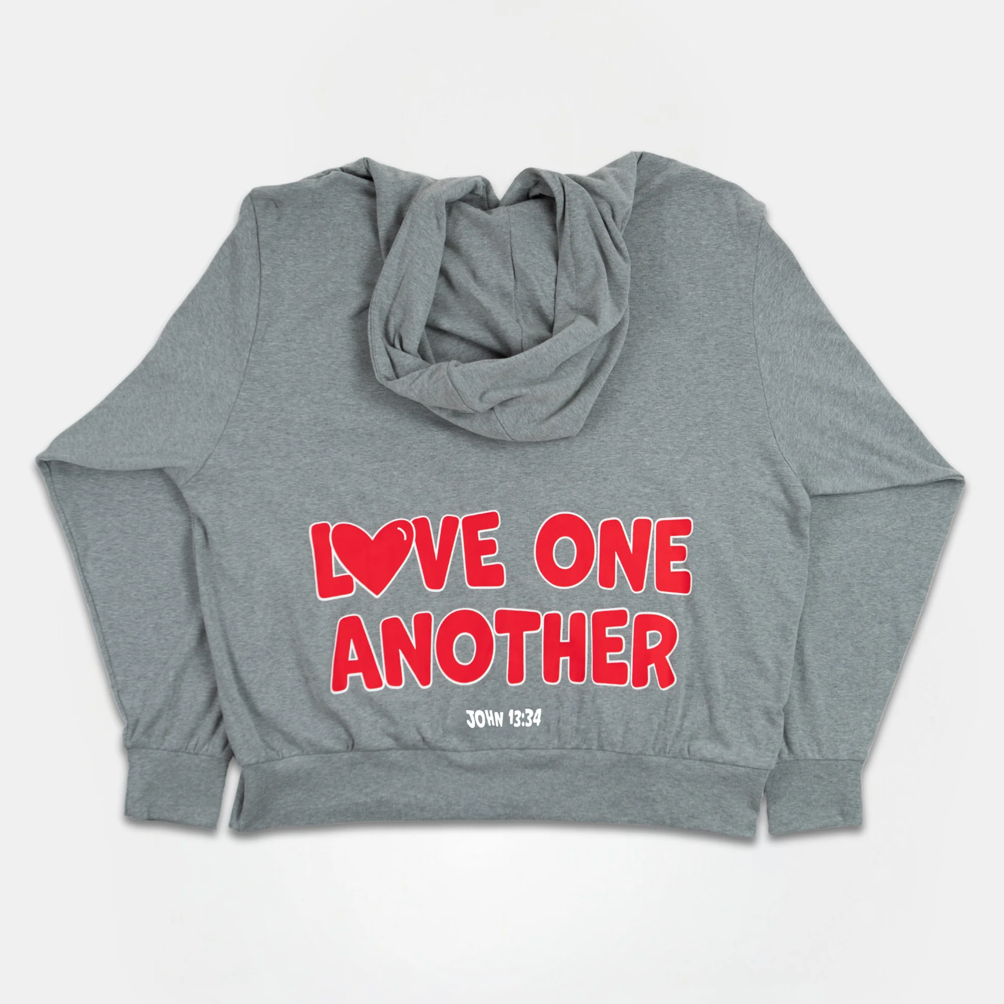 Love One Another Grey Hoodie - Image 2