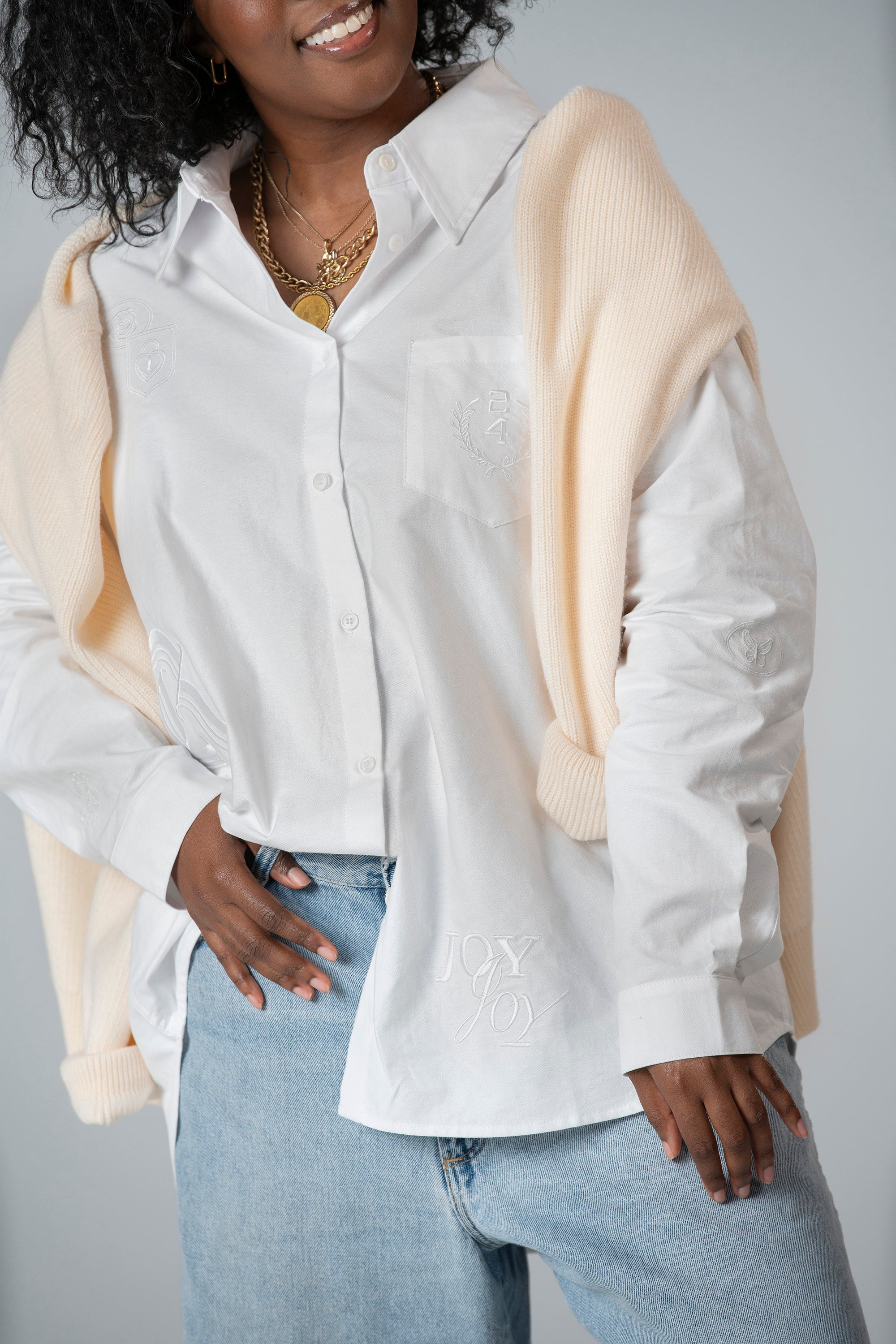 Oversized Embroidered Oxford - Image 4